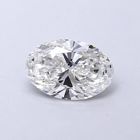 0.33 carat oval lab grown diamond with E color and VS1 clarity.