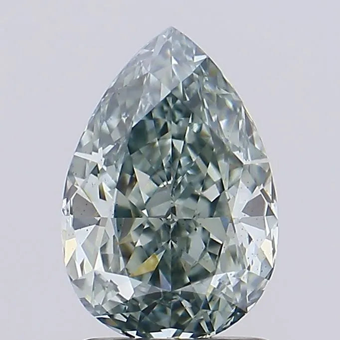 1.53ct Pear Lab Grown Diamond (Colour Fancy Intense Gray Green, Clarity VS2, IGI Certified)