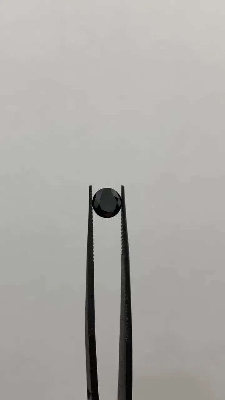 1.24ct Round Natural Diamond (Colour Fancy Black, Clarity VVS2, Cut EX, GIA Certified)