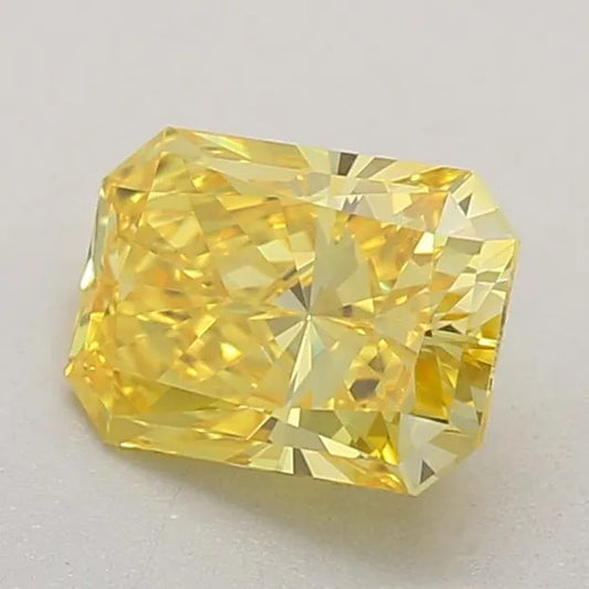 0.52ct Radiant Lab Grown Diamond (Colour Fancy Vivid Yellow, Clarity VVS1, IGI Certified)