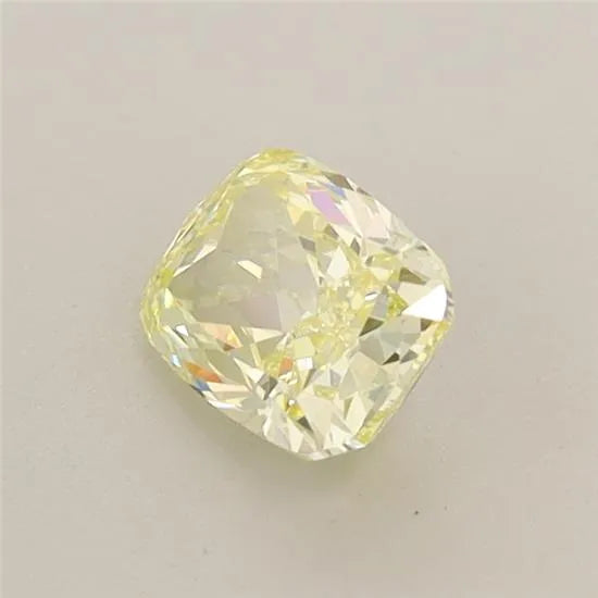 0.55ct Cushion brilliant Lab Grown Diamond (Colour Fancy Yellow, Clarity VVS2, IGI Certified)