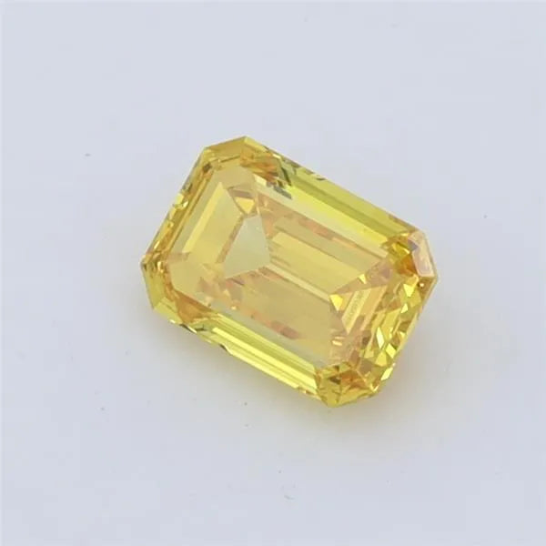 0.43ct Emerald Lab Grown Diamond (Colour Fancy Intense Yellow, Clarity VVS2, IGI Certified)