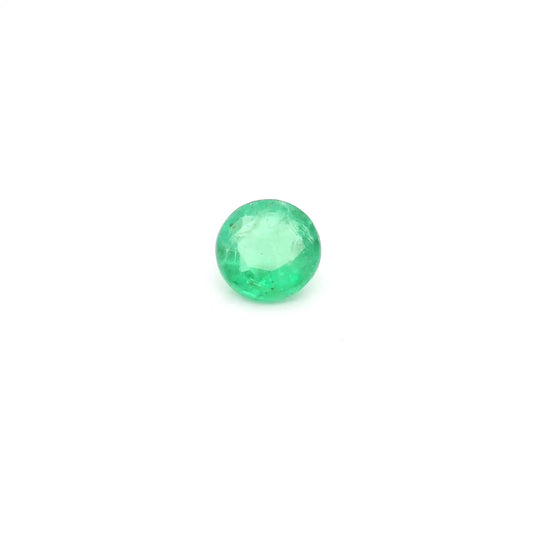 0.42ct Round Natural Emerald (Colour Green, Clarity Slightly Included, Cut Faceted)