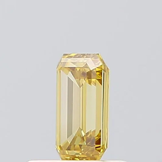 0.59ct Emerald Lab Grown Diamond (Colour Fancy Brown Yellow, Clarity VS1, IGI Certified)