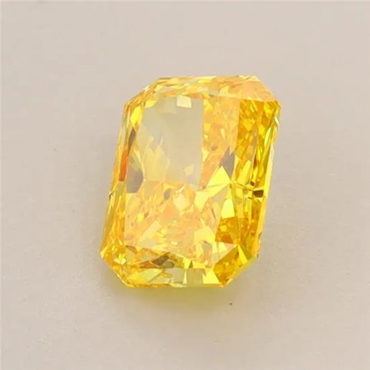 0.67ct Radiant Lab Grown Diamond (Colour Fancy Vivid Yellow, Clarity VVS1, IGI Certified)