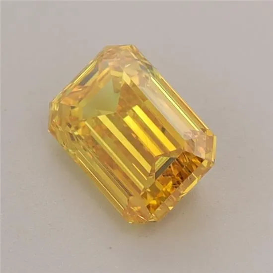 0.74ct Emerald Lab Grown Diamond (Colour Fancy Vivid Yellow, Clarity VS1, IGI Certified)