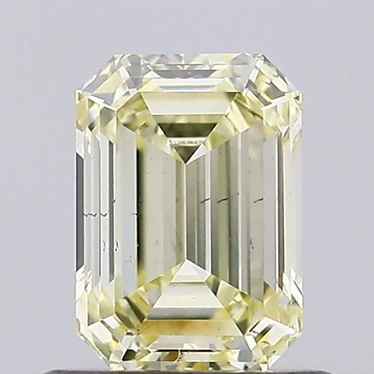 0.77ct Emerald Lab Grown Diamond (Colour Fancy Yellow, Clarity VS2, IGI Certified)