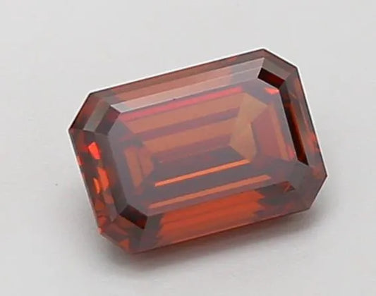 1.00ct Emerald Lab Grown Diamond (Colour Fancy Deep Orange, Clarity VS2, IGI Certified)