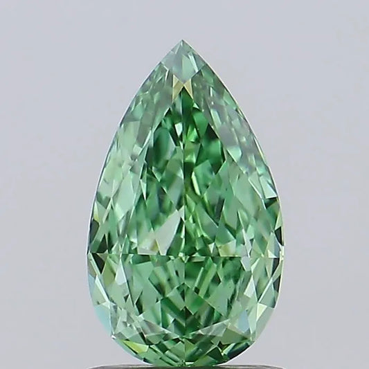 1.01ct Pear Lab Grown Diamond (Colour Fancy Vivid Green, Clarity VS1, IGI Certified)