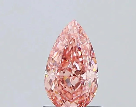 1.01ct Pear Lab Grown Diamond (Colour Fancy Vivid Pink, Clarity VS1, IGI Certified)