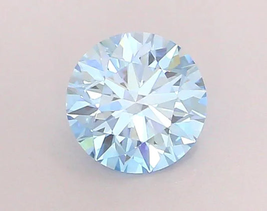 1.02ct Round Lab Grown Diamond (Colour Fancy Vivid Blue, Clarity VVS2, Cut ID, IGI Certified)