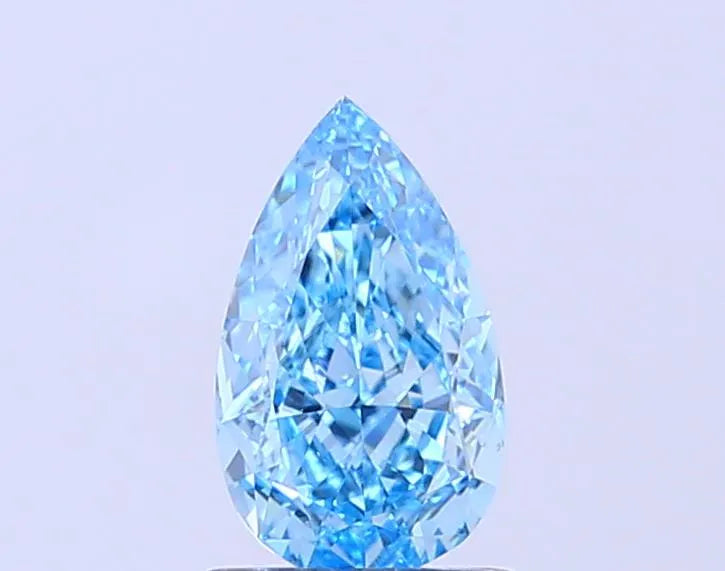 1.08ct Pear Lab Grown Diamond (Colour Fancy Vivid Blue, Clarity VVS2, IGI Certified)