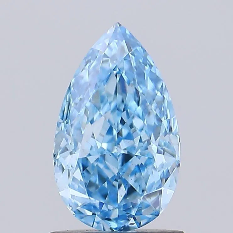1.27ct Pear Lab Grown Diamond (Colour Fancy Vivid Blue, Clarity VS1, IGI Certified)