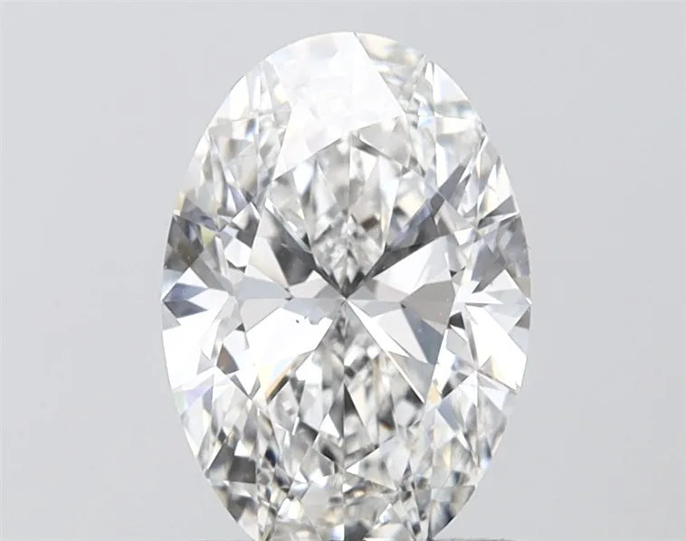 1.50ct oval lab grown diamond with E color and VS1 clarity.