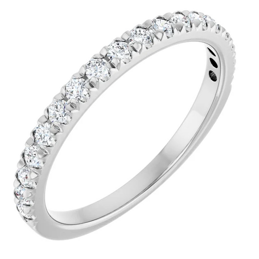 1.7mm Pavé Diamond Half Eternity Band