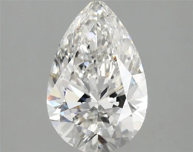 1.91 carat pear-shaped lab-grown diamond with F color and VS1 clarity.
