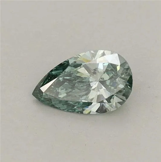 0.31ct Pear Lab Grown Diamond (Colour Fancy Vivid Green, Clarity VS2, IGI Certified)