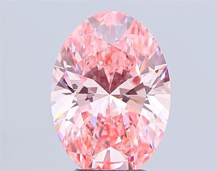 4.50ct Oval Lab Grown Diamond (Colour Fancy Vivid Pink, Clarity VS2, IGI Certified)