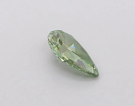 0.27ct Pear Lab Grown Diamond (Colour Fancy Vivid Green, Clarity VVS2, IGI Certified)