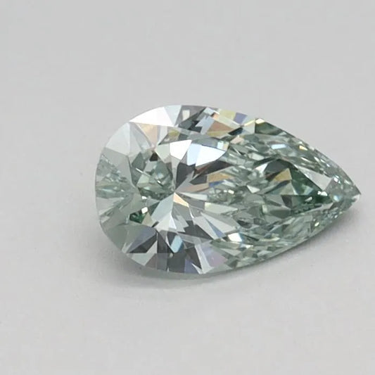 0.33ct Pear Lab Grown Diamond (Colour Fancy Vivid Green, Clarity VVS2, IGI Certified)