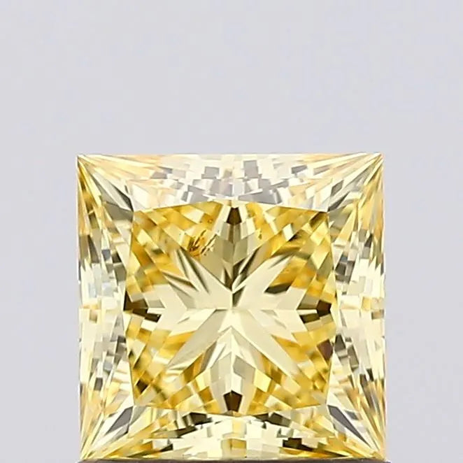 1.00ct Princess Lab Grown Diamond (Colour Fancy Vivid Yellow, Clarity VS2, IGI Certified)