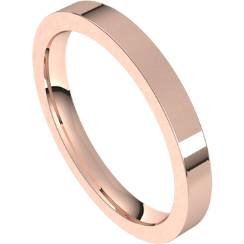 2.5mm Flat Band (Rose Gold)
