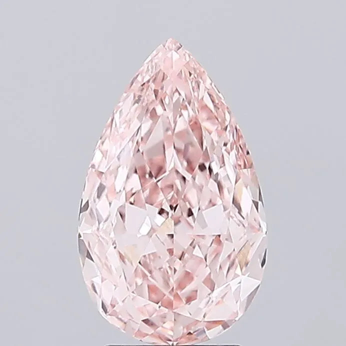 2.96ct Pear Lab Grown Diamond (Colour Fancy Intense Pink, Clarity VVS2, IGI Certified)