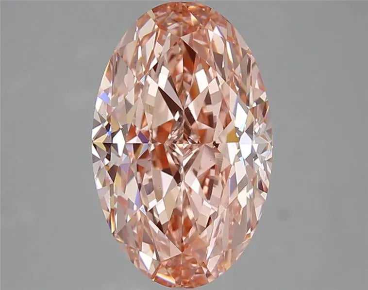 4.04ct Oval Lab Grown Diamond (Colour Fancy Vivid Pink, Clarity VS1, IGI Certified)