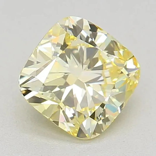 0.51ct Cushion brilliant Lab Grown Diamond (Colour Fancy Intense Yellow, Clarity VVS2, IGI Certified)