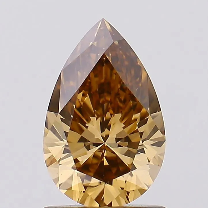1.03ct Pear Lab Grown Diamond (Colour Fancy Brown, Clarity VS1, IGI Certified)