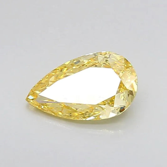0.85ct Pear Lab Grown Diamond (Colour Fancy Vivid Yellow, Clarity VS1, IGI Certified)