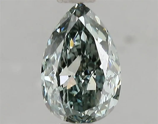 1.05ct Pear Lab Grown Diamond (Colour Fancy Vivid Green, Clarity VS1, IGI Certified)