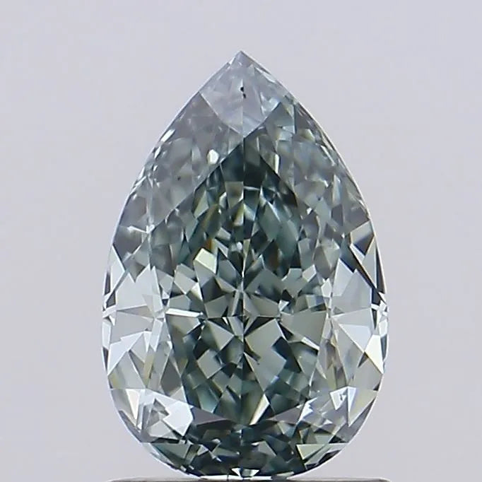 1.27ct Pear Lab Grown Diamond (Colour Fancy Intense Gray Green, Clarity VVS2, IGI Certified)