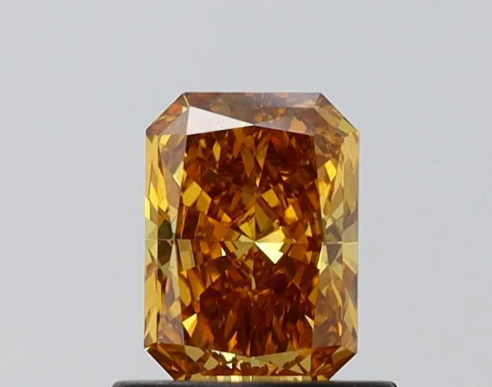 0.70ct Radiant Lab Grown Diamond (Colour Fancy Vivid Brownish Yellow, Clarity VVS2, IGI Certified)