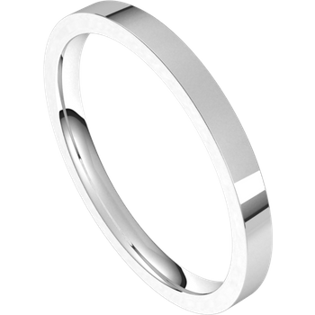 2mm Flat Band (White Gold)