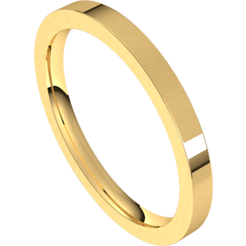 2mm Flat Band (Yellow Gold)