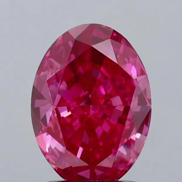 1.50ct Oval Lab Grown Diamond (Colour Fancy Vivid Pink, Clarity VVS2, IGI Certified)