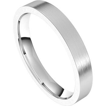 3mm Flat Band (White Gold)