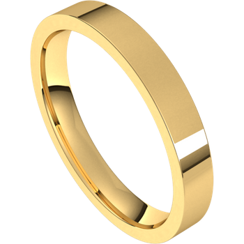 3mm Flat Band (Yellow Gold)