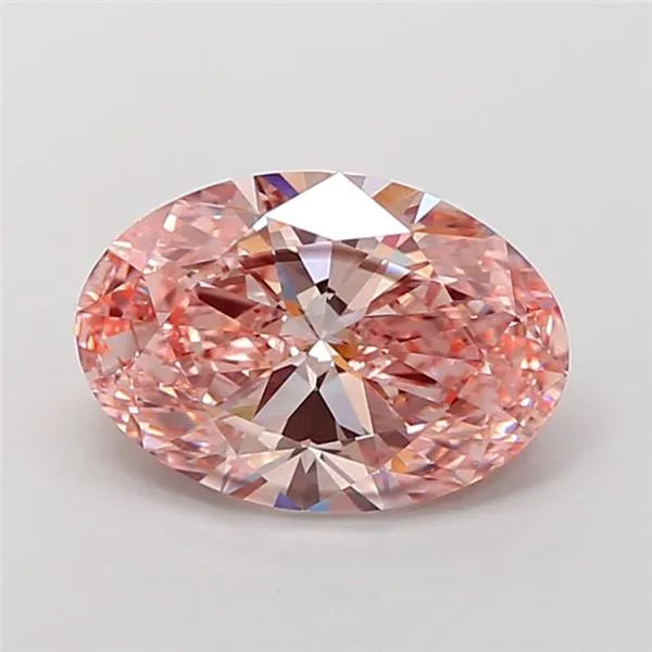 4.00ct Oval Lab Grown Diamond (Colour Fancy Vivid Pink, Clarity VS1, IGI Certified)