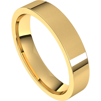 4mm Flat Band (Yellow Gold)
