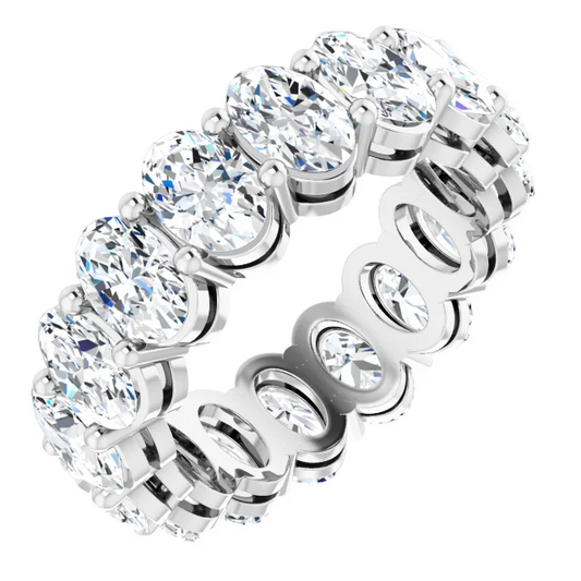 Oval Diamond Eternity Band