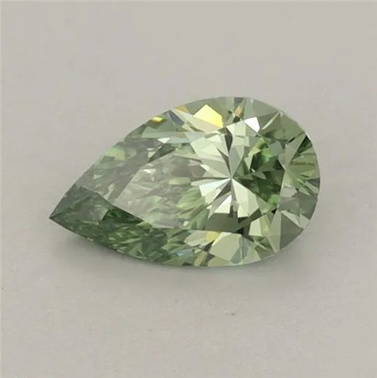0.49ct Pear Lab Grown Diamond (Colour Fancy Vivid Green, Clarity VS1, IGI Certified)