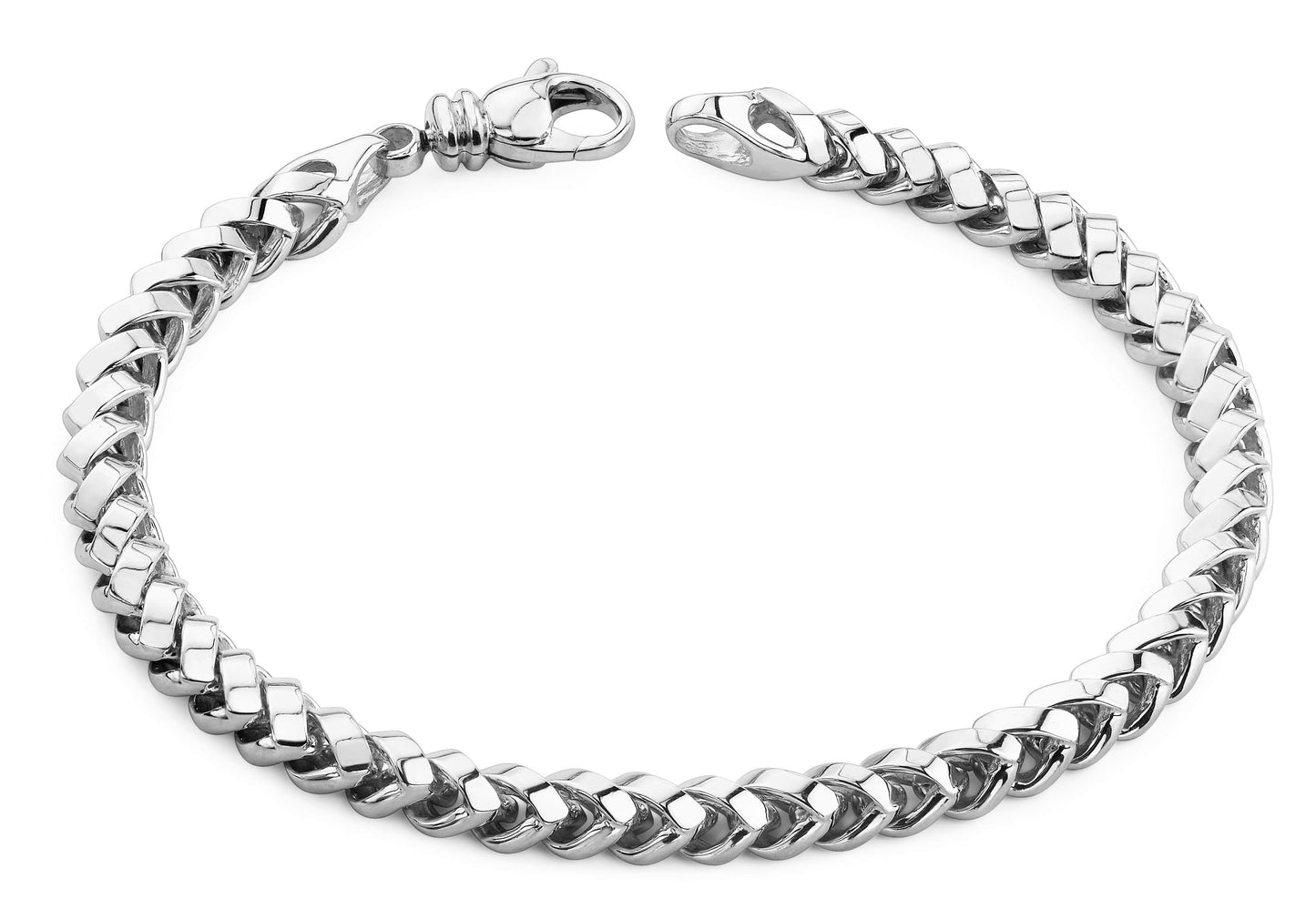 Chevron Braid Link Chain Bracelet