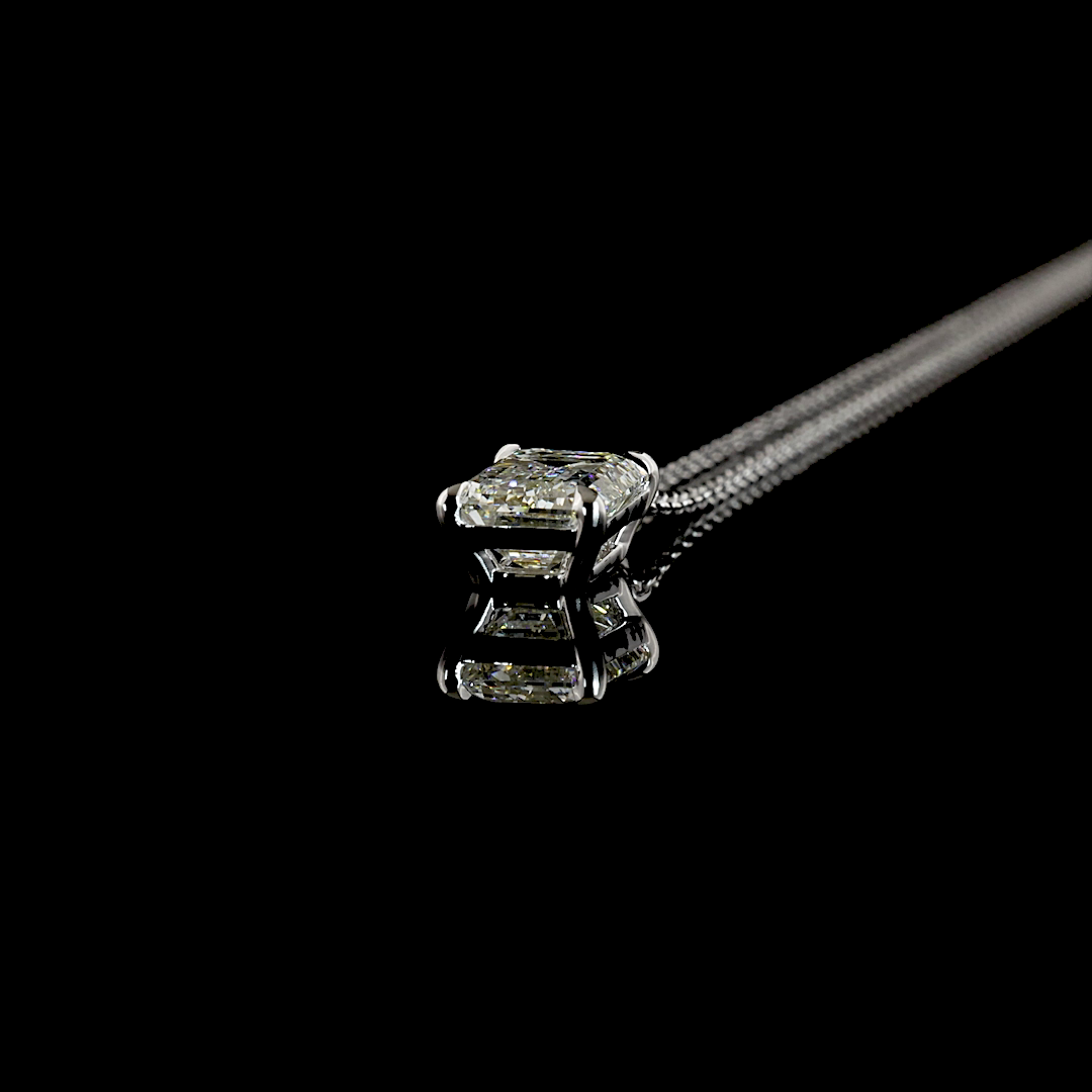 1.66ct Lab Grown Emerald Cut Diamond Pendant