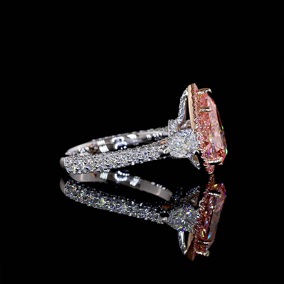 5.09ctw Lab Grown Pink Diamond Engagement Ring