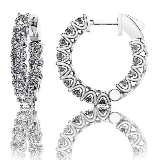 Small Diamond Hoop Earrings