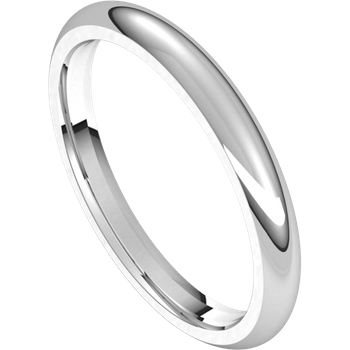 2.5mm Round Band (White Gold)