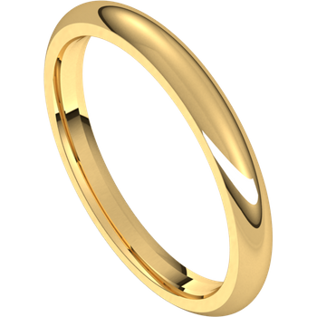 2.5mm Round Band (Yellow Gold)