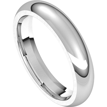 4mm Round Band (White Gold)